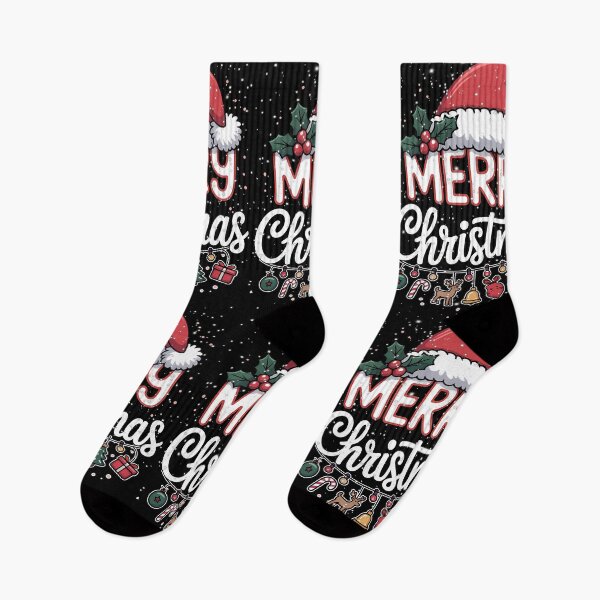 Item preview, Merry Christmas Lights Red Santa Hat Xmas Family Matching Apparel designed and sold by BernoNickel.