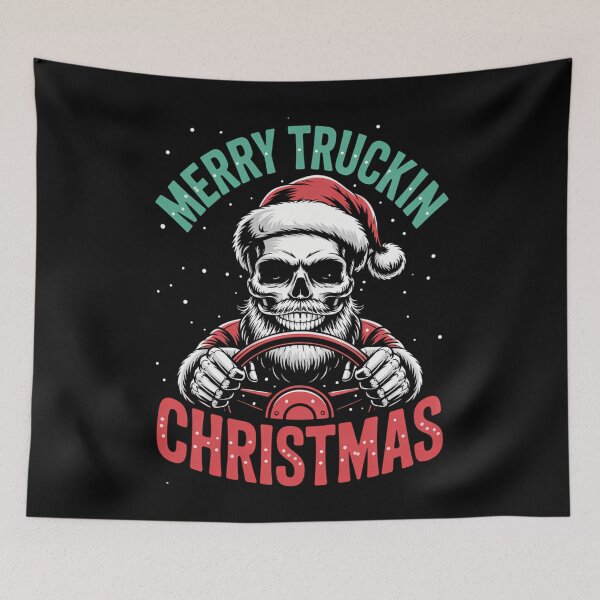 Item preview, Trucking Christmas Skull Truck designed and sold by CookWorldLaughs.