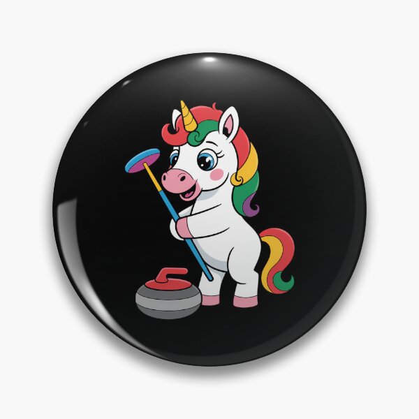 Item preview, Unicorn Curling Player Winter Sports designed and sold by CookWorldLaughs.