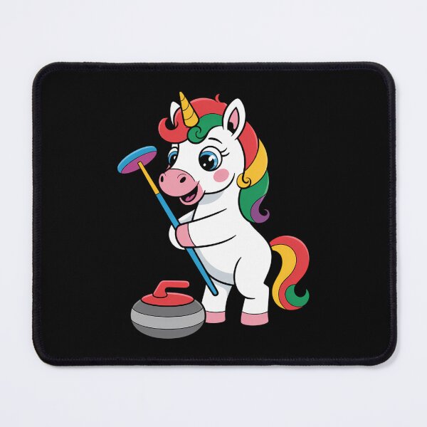 Item preview, Unicorn Curling Player Winter Sports designed and sold by CookWorldLaughs.