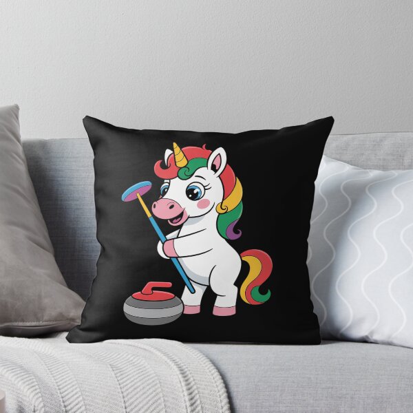 Item preview, Unicorn Curling Player Winter Sports designed and sold by CookWorldLaughs.