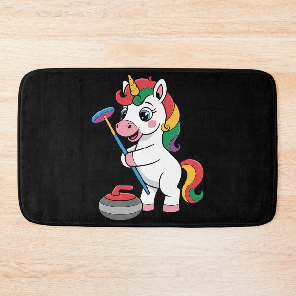 Item preview, Unicorn Curling Player Winter Sports designed and sold by CookWorldLaughs.