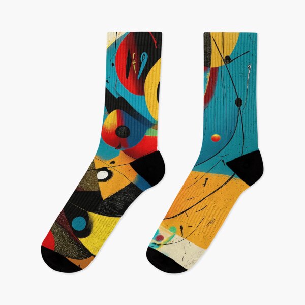 Item preview, Harmonic Continuum – Bauhaus Abstract Flow in Teal, Red & Amber designed and sold by Moisky Art.