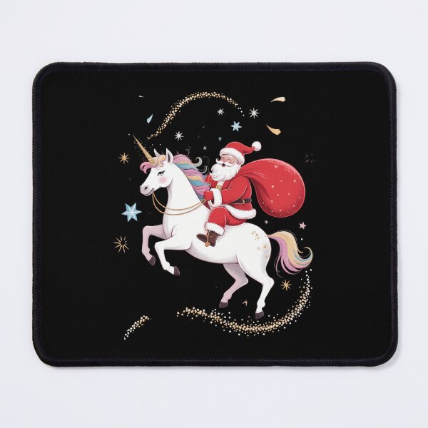Item preview, Unicorn Riding Space Santa Christmas designed and sold by CookWorldLaughs.