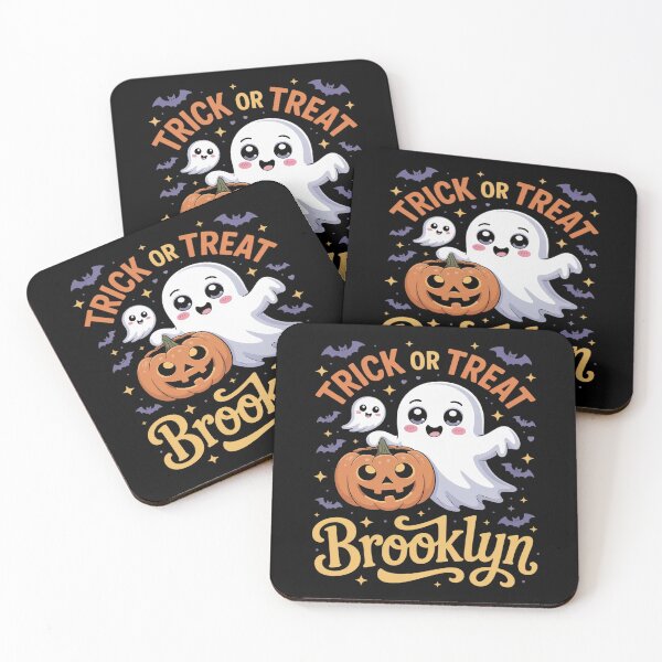 Item preview, Brooklyn Personalized Name Cute Ghost Halloween designed and sold by petrichorsworld.