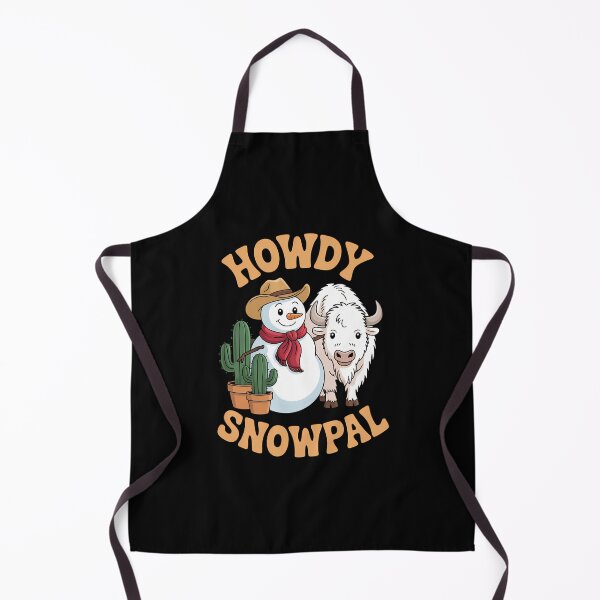 Item preview, Winter Cute Howdy Western Snowman Xmas designed and sold by CookWorldLaughs.