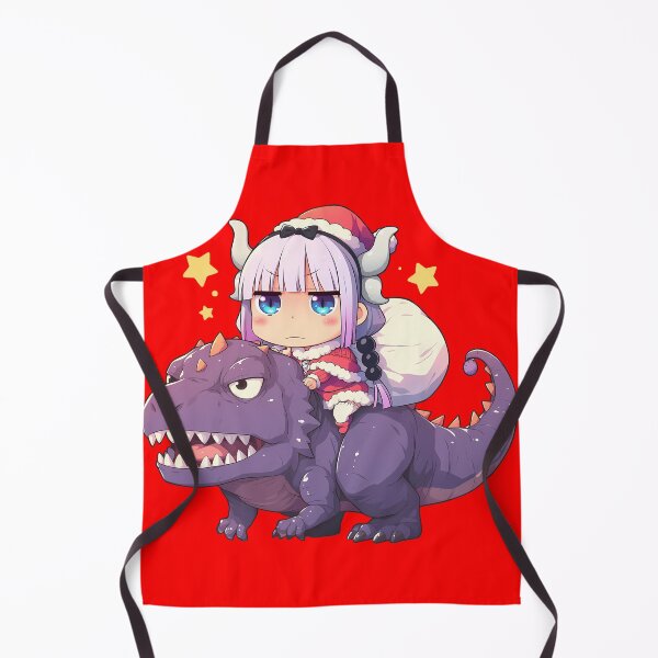 Item preview, Kanna Kamui Miss Kobayashi Dragon Maid Anime Girl Riding Christmas Dinosaur T-Rex Santa Claus designed and sold by TorbenKuhano.