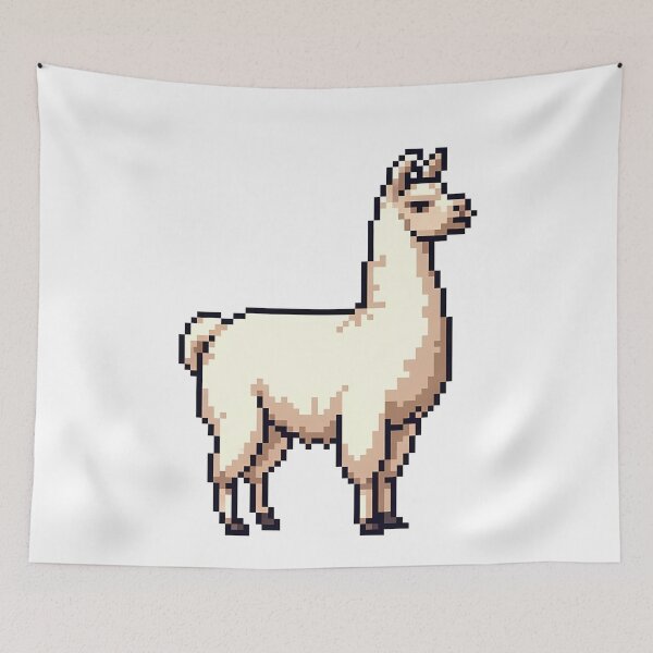 Item preview, Cute Llama Pixel Art Retro Gaming Animal designed and sold by k3rstman1.