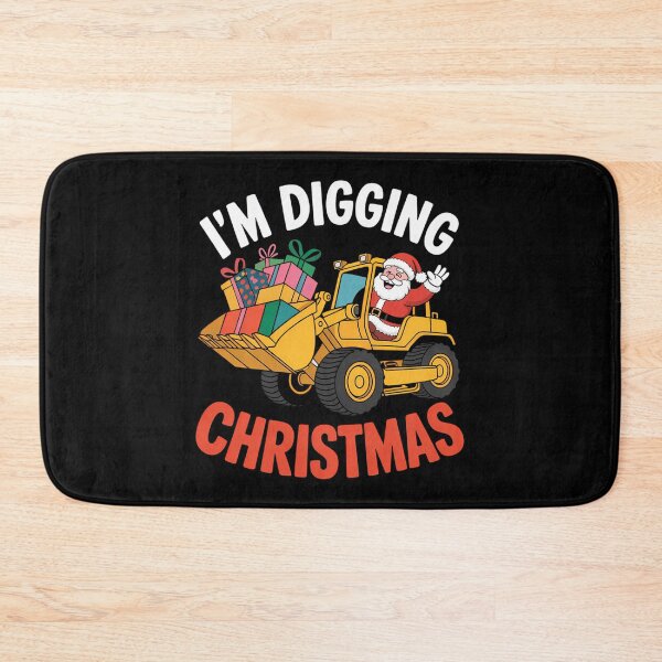 Item preview, Xmas Digging Saying Fun Construction Excavator designed and sold by CookWorldLaughs.