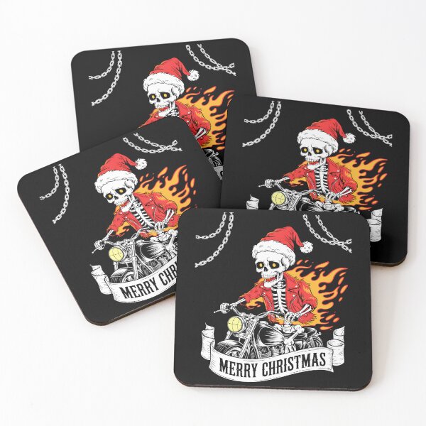 Item preview, Xmas Skull Biking Motorbike designed and sold by CookWorldLaughs.