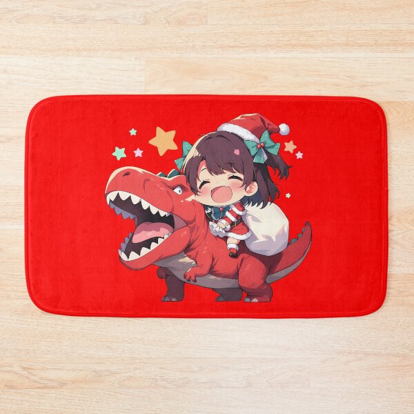 Item preview, Ruka Sarashina Christmas Dinosaur Joy Ride Rent A Girlfriend Anime Chibi Style designed and sold by TorbenKuhano.