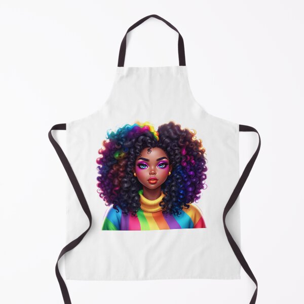Item preview, Rainbow Afro Queen – Vibrant Curly Beauty designed and sold by Lulunza.