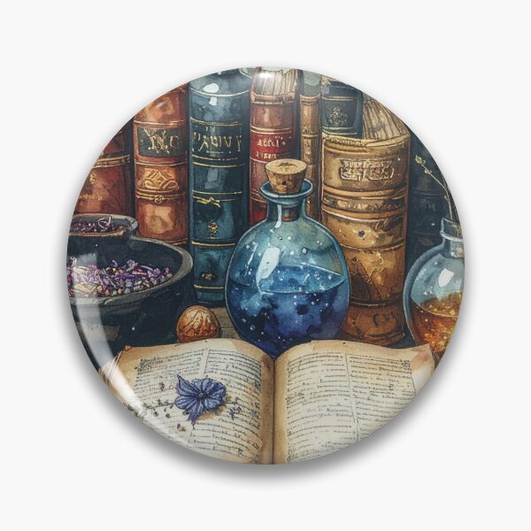 Item preview, Old spell book with magical potions and herbs, witches designed and sold by LiskoDesign.