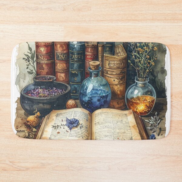 Item preview, Old spell book with magical potions and herbs, witches designed and sold by LiskoDesign.