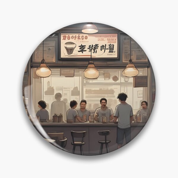 Item preview, “Early morning at a roadside coffee shop” designed and sold by nighttime1990.
