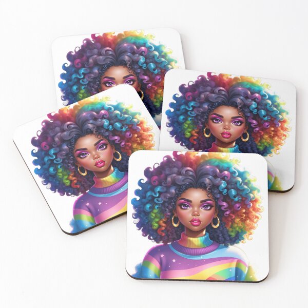 Item preview, Melanin Rainbow Girl – Bold and Colorful Confidence designed and sold by Lulunza.