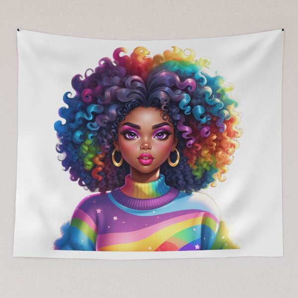 Item preview, Melanin Rainbow Girl – Bold and Colorful Confidence designed and sold by Lulunza.