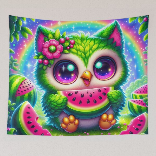 Item preview, Owl holding a watermelon  designed and sold by Jbl55.