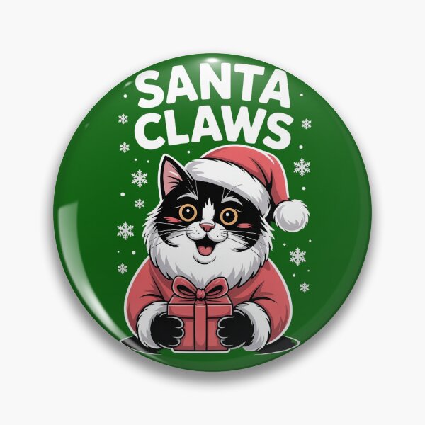 Item preview, Santa Claws – Cheerful Christmas Cat designed and sold by HolisticFurArt.