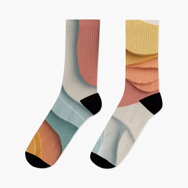 Item preview, Layered Abstract Paper Waves in Warm Pastel Tones designed and sold by JavisSRDesign.