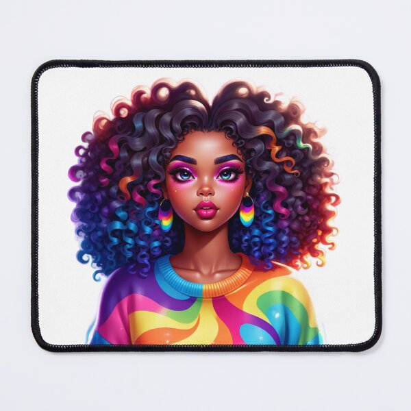 Item preview, Afro Glam Queen – Rainbow Glow and Power designed and sold by Lulunza.