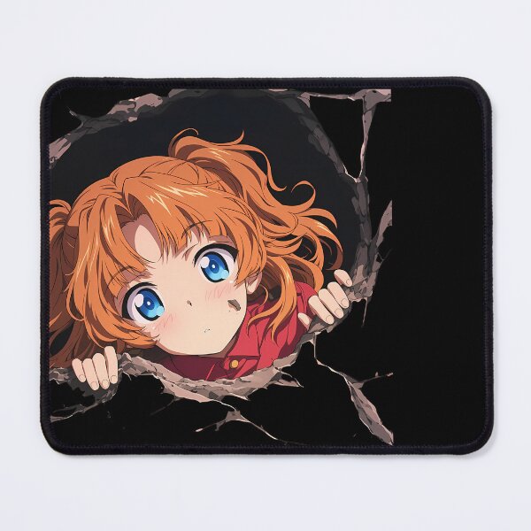 Item preview, Orange Pekoe Girls Und Panzer Anime Chibi Peeking Through Rubble Cheerful designed and sold by TorbenKuhano.