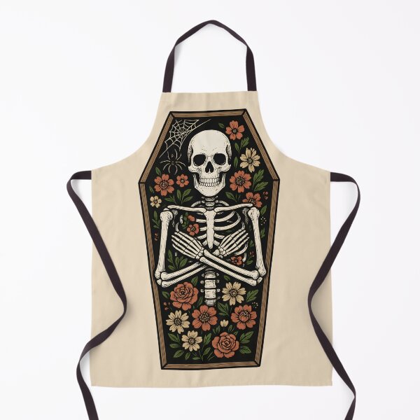 Item preview, Floral Skeleton Coffin – Vintage Gothic Art designed and sold by WinkWild.
