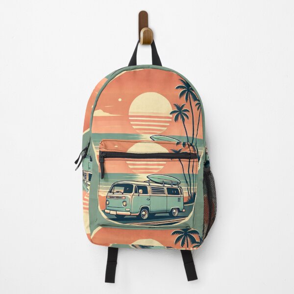 Item preview, Retro Vanlife Sunset Sticker designed and sold by tomi-young.