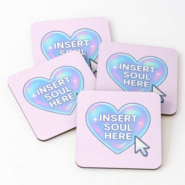 Item preview, Insert Soul Here | Holographic Heart Digital Aesthetic Design designed and sold by Syrupulse.
