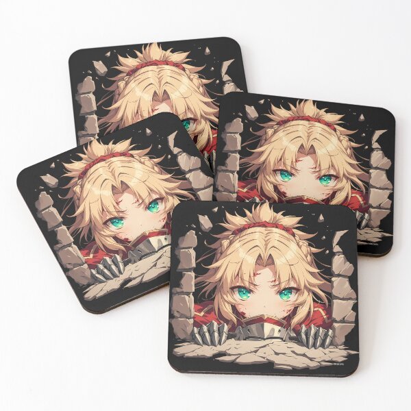 Item preview, Stay Night Mordred Red Saber Fate Grand Order Game Peeking With Battle Marks designed and sold by TorbenKuhano.