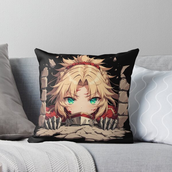 Item preview, Stay Night Mordred Red Saber Fate Grand Order Game Peeking With Battle Marks designed and sold by TorbenKuhano.