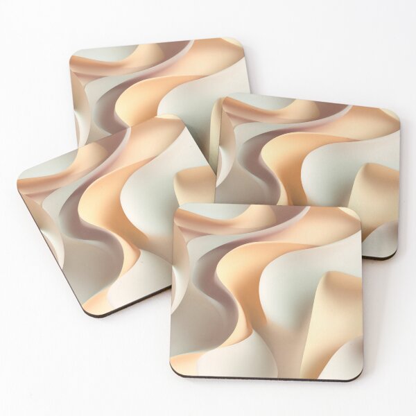 Item preview, Soft Cream Waves — Minimal Abstract Flow Design designed and sold by JavisSRDesign.