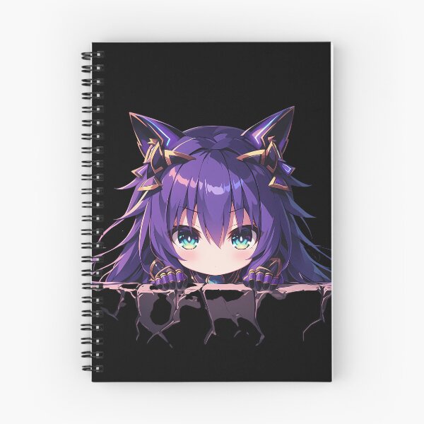 Item preview, Tohka Yatogami Date A Live Anime Chibi Kawaii Peeking Purple Hair designed and sold by TorbenKuhano.