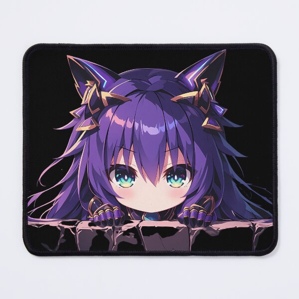 Item preview, Tohka Yatogami Date A Live Anime Chibi Kawaii Peeking Purple Hair designed and sold by TorbenKuhano.