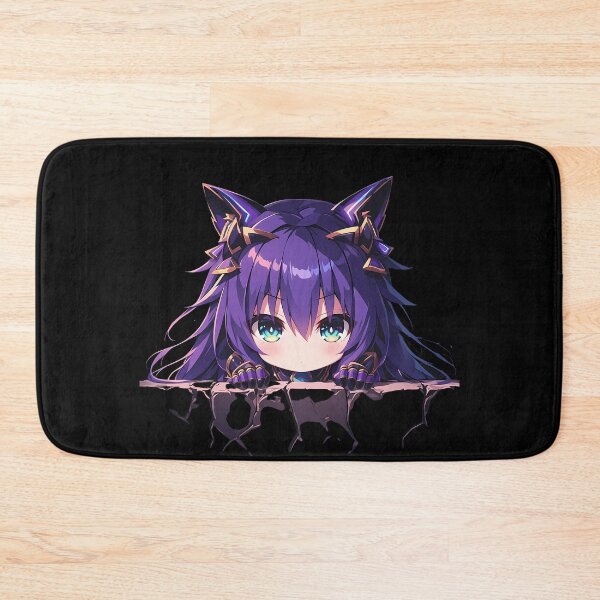 Item preview, Tohka Yatogami Date A Live Anime Chibi Kawaii Peeking Purple Hair designed and sold by TorbenKuhano.