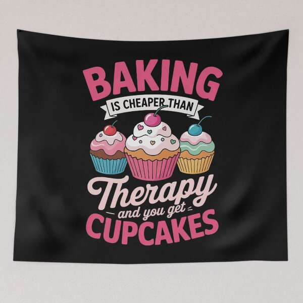 Item preview, Baking is cheaper than Therapy funny designed and sold by DoorwayThreads.