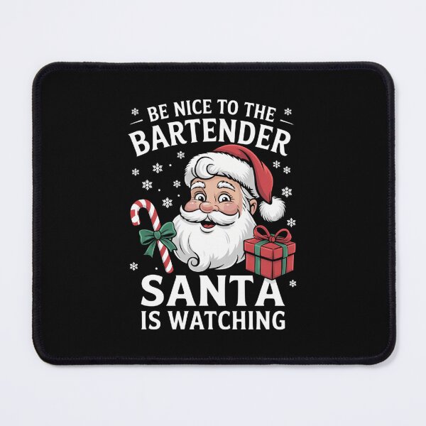 Item preview, Bartender Santa Christmas Xmas designed and sold by WalshDrawnLaugh.