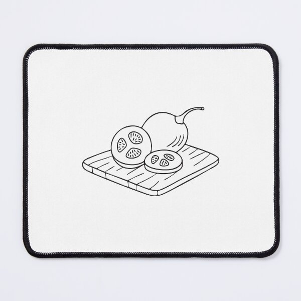 Item preview, A tamarillo sliced on a wooden cutting board in the kitchen designed and sold by rasagamastore.