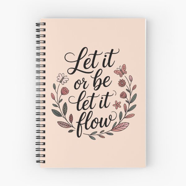 Item preview, Let It Be or Let It Flow – Cute Feminine Aesthetic positvie motivational Quote Design with Butterfly, Flower & Heart designed and sold by MarJul.