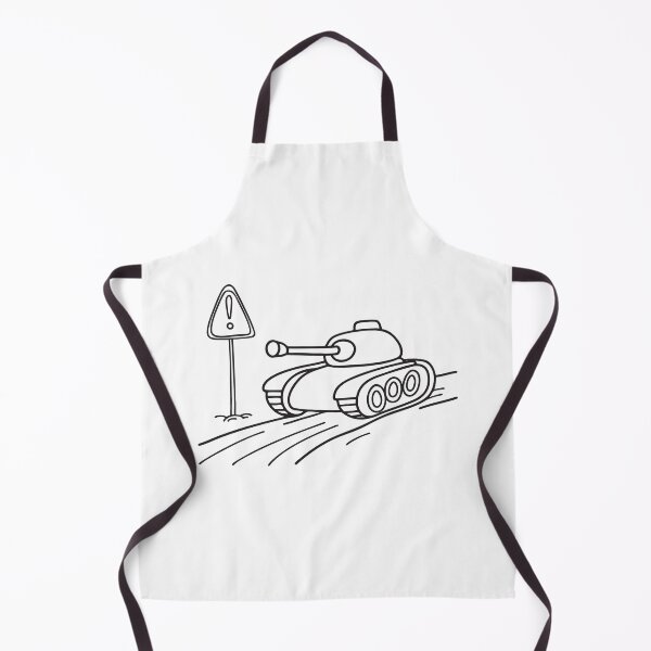 Item preview, A tank moving past road with exclamation sign on a dusty trail designed and sold by rasagamastore.