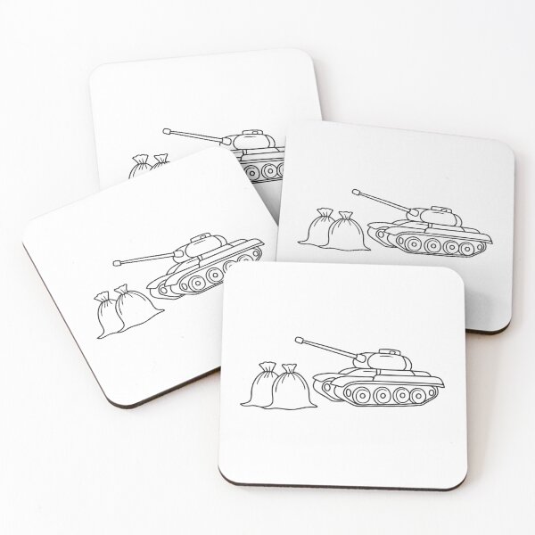 Item preview, A tank parked beside sandbags on a battlefield training area designed and sold by rasagamastore.