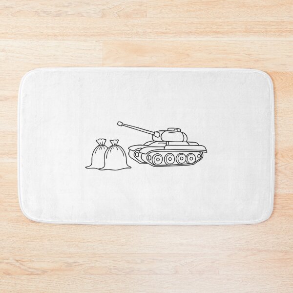 Item preview, A tank parked beside sandbags on a battlefield training area designed and sold by rasagamastore.
