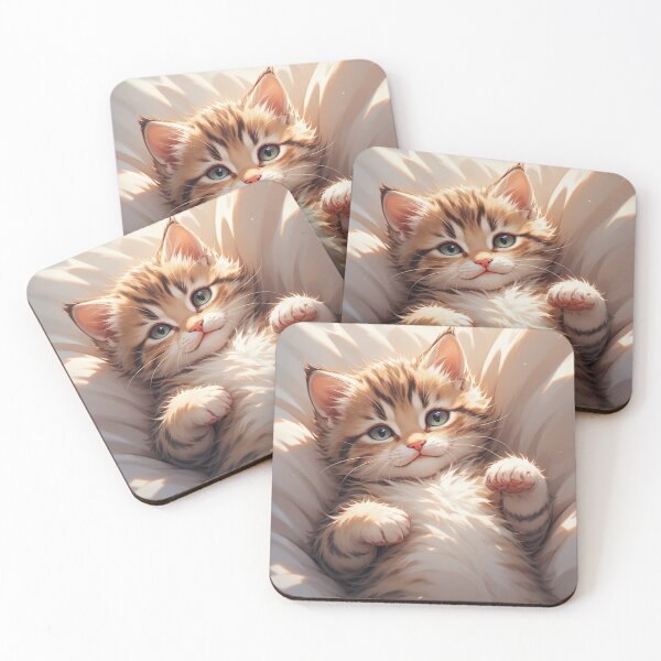 Item preview, kitten laying on her back while playing #2 designed and sold by Kirollos9.