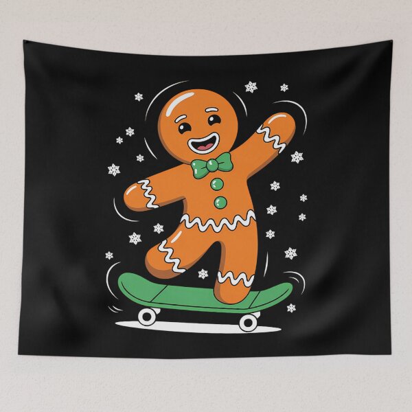 Item preview, Christmas Gingerbread Skateboard Xmas designed and sold by WalshDrawnLaugh.