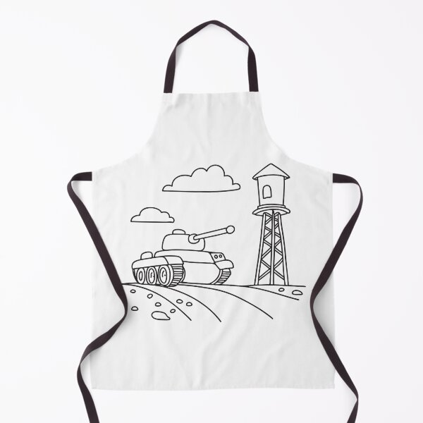 Item preview, A tank passing a watchtower on a gravel road designed and sold by rasagamastore.