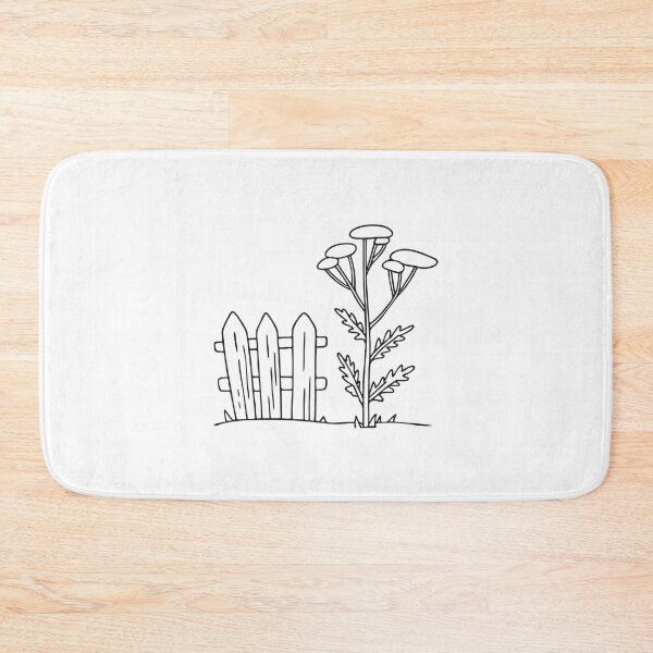 Item preview, A tansy growing beside a wooden fence in a garden designed and sold by rasagamastore.