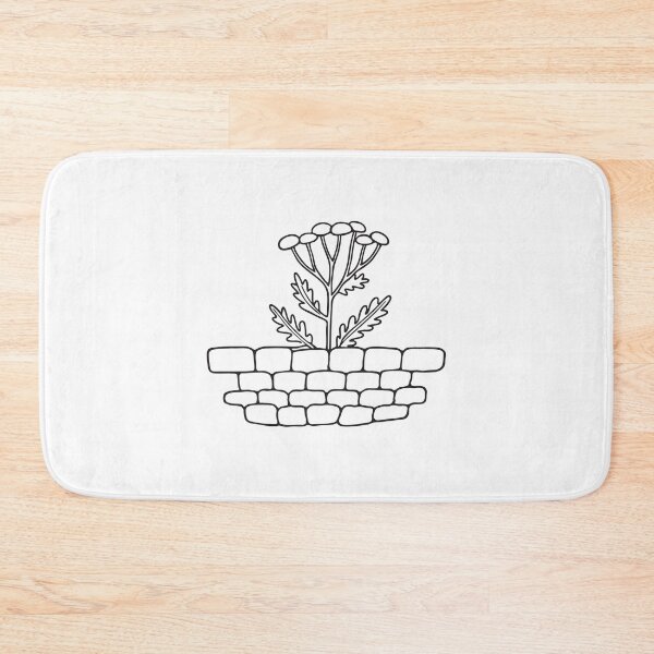 Item preview, A tansy growing through cracks in a garden wall designed and sold by rasagamastore.