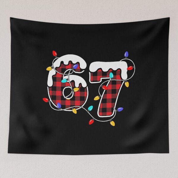Item preview, Red Buffalo Plaid Six Seven 6 7 Meme Christmas Couple designed and sold by AnitaBice.
