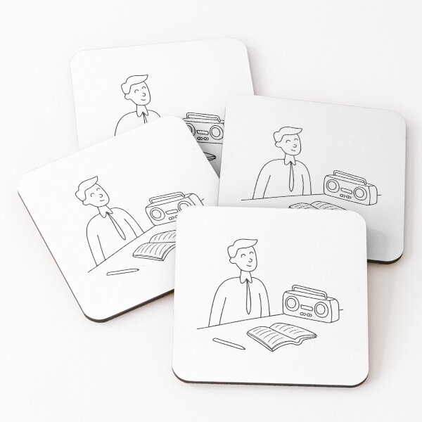 Item preview, A tape recorder beside a notebook on a journalist’s table designed and sold by rasagamastore.