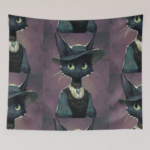 Item preview, Mysterious Dark Academia Cat designed and sold by bapupa.